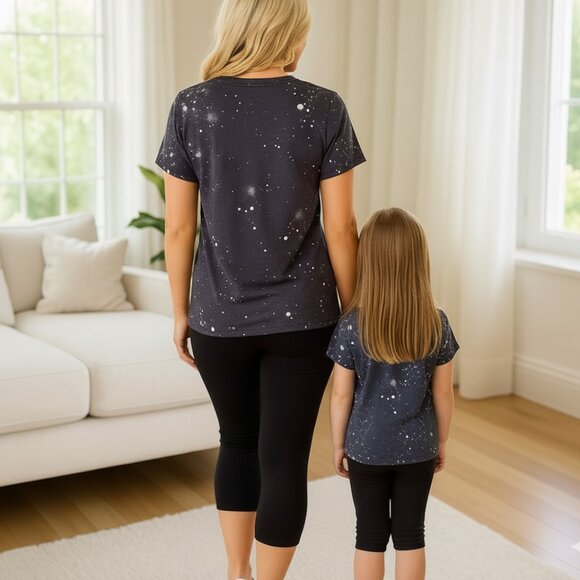 L/XL NEW Girls "MINI" Print Graphic Tee Cheetah - Mom and Me Matching Shirts - Picture 5 of 7